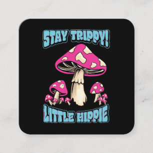 Carte De Visite Carré Reste Trippy ! Petit Hippie