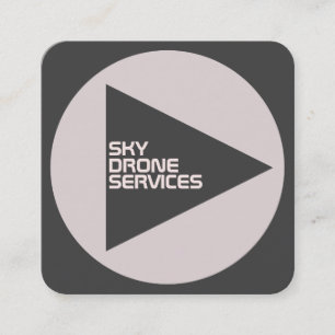 Carte De Visite Carré Retouche grise de couverture d'inspiration technol