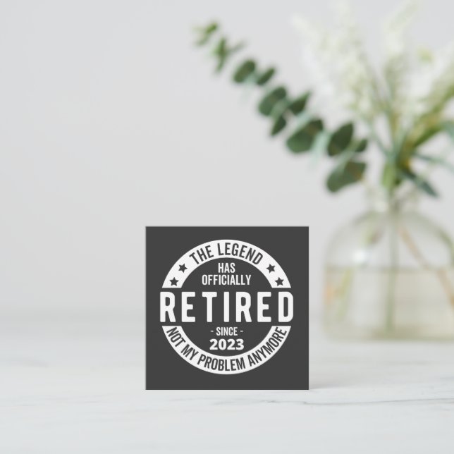 Carte De Visite Carré retraité 2023 (Debout devant)