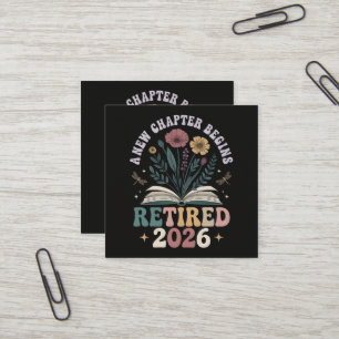Carte De Visite Carré Retraité 2026 Un Nouveau Chapitre Commence