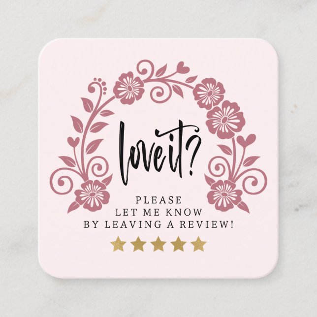 Carte De Visite Carré Revoir le logo de la demande (Devant)