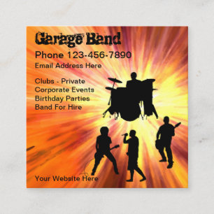 Carte De Visite Carré Rock And Roll de Garage Band