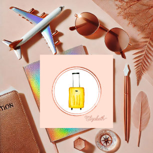 Carte De Visite Carré Rose Gold et rose Planificateur d'événements Socia