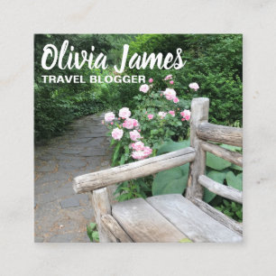 Carte De Visite Carré Rose Roses Central Park Jardin Photographie NYC