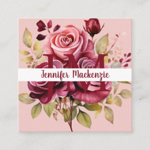 Carte De Visite Carré Roses Rouges Roses Rouges Roses Roses Roses Roses 