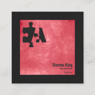 Carte De Visite Carré Rouge droit argentin