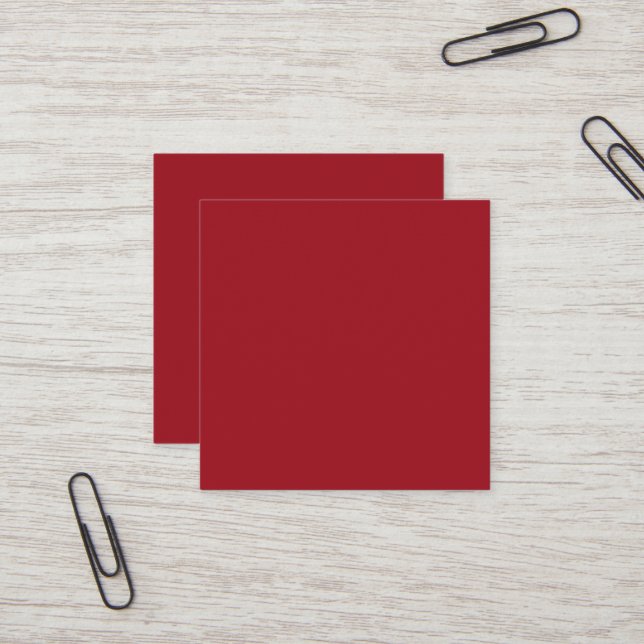 Carte de visite Carré Ruby Red (Devant/Arrière en situation)