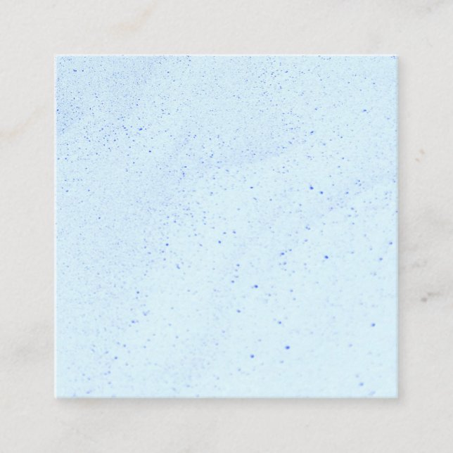 Carte De Visite Carré Sable bleu clair (Devant)