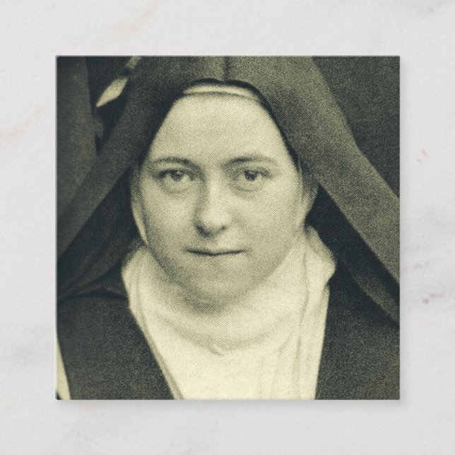 Carte De Visite Carré Saint Thérèse de l'Enfant Jésus et la Sainte Face (Devant)