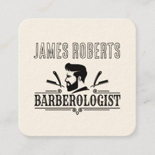 Carte De Visite Carré Salon de coiffure Coiffeur Professionnel Barbier