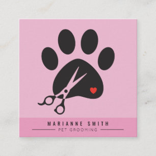 Carte De Visite Carré Salon de culture des animaux de compagnie