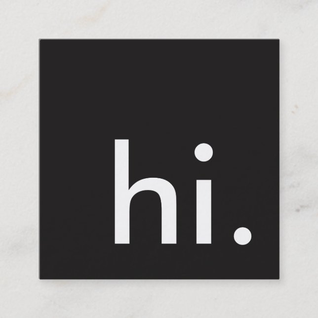 Carte De Visite Carré salut carré (Devant)