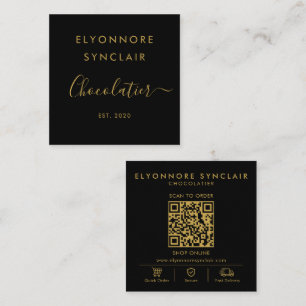 Carte De Visite Carré Scannez pour commander Code Qr