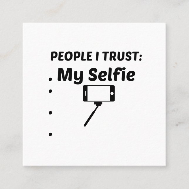 CARTE DE VISITE CARRÉ SELFIER LA CONFIANCE (Devant)