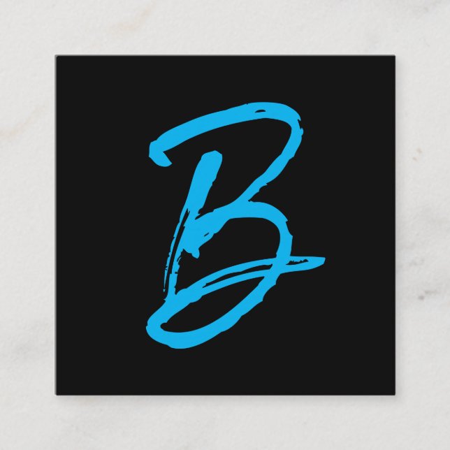 Carte De Visite Carré Série Signature | Monogramme (Devant)