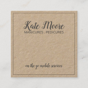 Carte De Visite Carré Service De Beauté Manicuriste Ou Pédiuriste