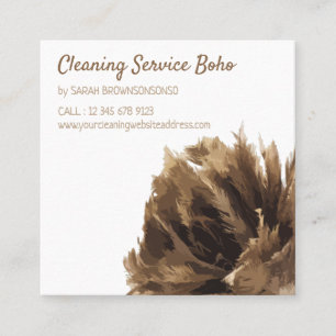 Carte De Visite Carré service de nettoyage janitorial femme de ménage ba