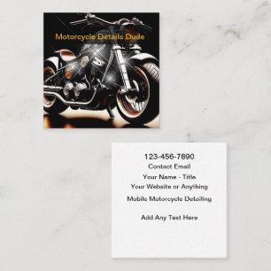 Carte De Visite Carré Services de detailing moto mobiles
