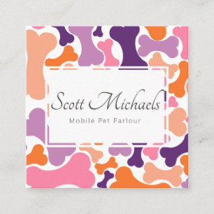 Carte De Visite Carré services pour animaux de compagnie pour chiens