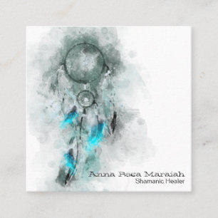 Carte De Visite Carré *~* Shamanic de la tribu des Catcheurs de rêves