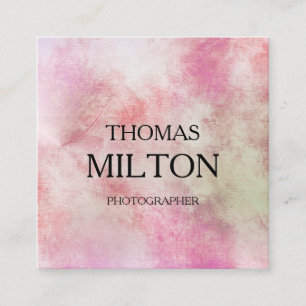 Carte De Visite Carré Simple élégant minimaliste moderne QR Code Carré B