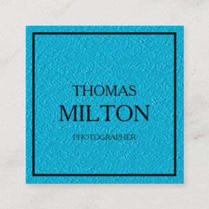 Carte De Visite Carré Simple élégant minimaliste moderne QR Code Carré B
