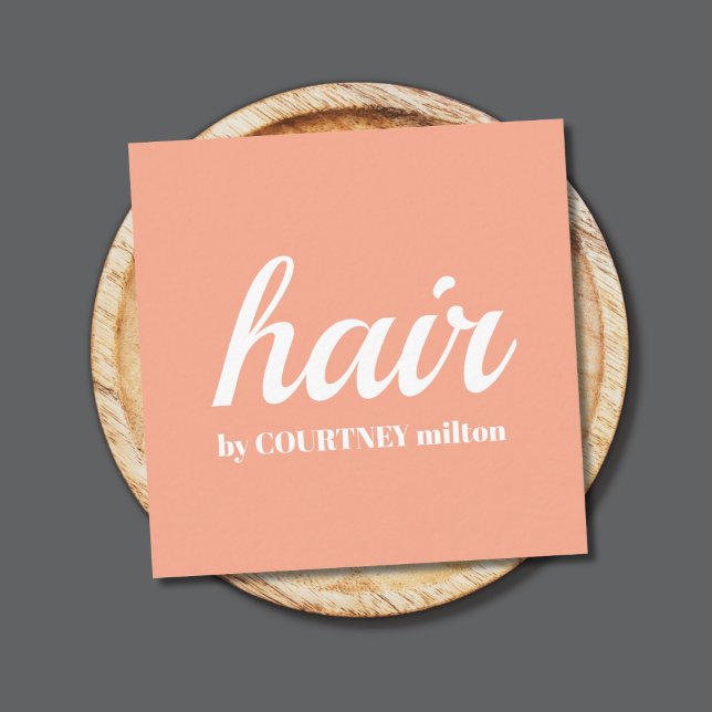 Carte De Visite Carré Simple et élégant Pastel cheveux blancs (Créateur téléchargé)