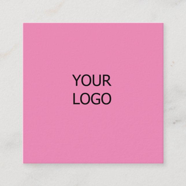 CARTE DE VISITE CARRÉ SIMPLE MINIMAL ADD YOUR LOGO CUSTOM TEXT HERE BUSI (Devant)