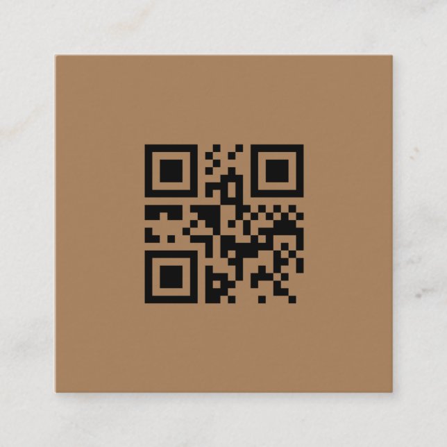 CARTE DE VISITE CARRÉ SIMPLE MINIMAL AJOUTER VOTRE LOGO TEXTE PERSONNALI (Devant)