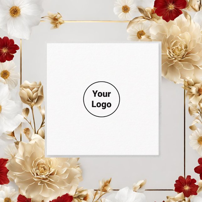 CARTE DE VISITE CARRÉ SIMPLE MINIMAL AJOUTER VOTRE LOGO TEXTE PERSONNALI (Créateur téléchargé)