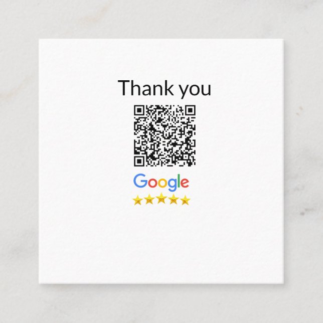 Carte De Visite Carré Simple minimum q r code ajouter logo code d'analys (Devant)