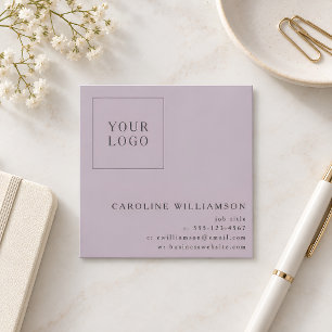 Carte De Visite Carré Simple Moderne Chic Logo Carré Lilas Professionnel