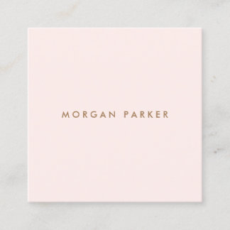 Carte De Visite Carré Simple moderne Professional Carré rose clair