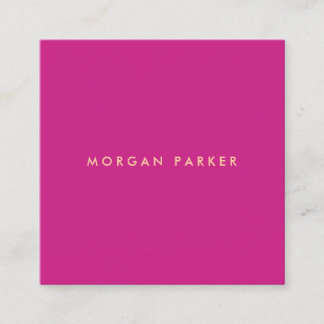 Carte De Visite Carré Simple moderne professionnel Carré rose magenta