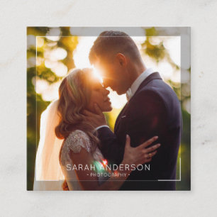 Carte De Visite Carré Simple photographe photo moderne épuré