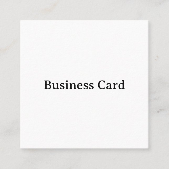 Carte De Visite Carré Simple Professionnel 2,5" x 2,5" (Devant)