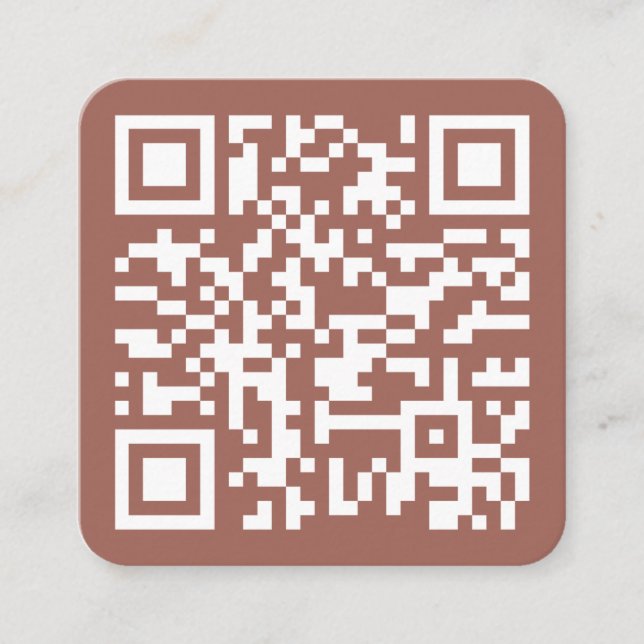 Carte De Visite Carré Site Web personnalisé QR Code Société Logo Rust Br (Devant)