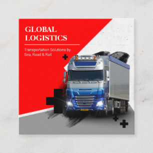 Carte De Visite Carré Société de transport et de logistique 