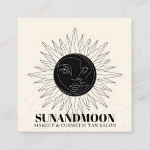 Carte De Visite Carré Solaire Neutre Spirituel Énergie Solaire Chauffage