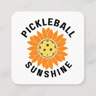 Carte De Visite Carré Soleil de Pickleball