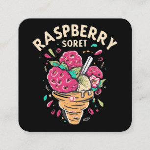 Carte De Visite Carré Sorbet de framboise