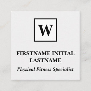 Carte De Visite Carré Spécialiste de la condition physique classique Car