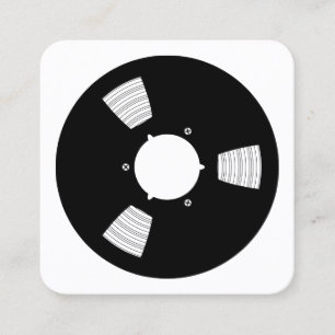 Carte De Visite Carré Spool de bandes audio 02