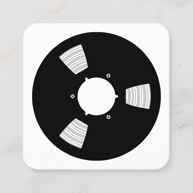 Carte De Visite Carré Spool de bandes audio 02 (Devant)