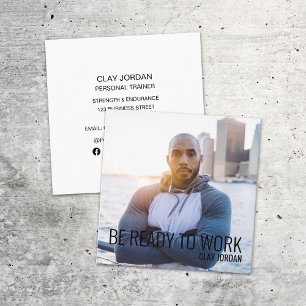 Carte De Visite Carré Sports Endurance Fitness Gym Personal Trainer