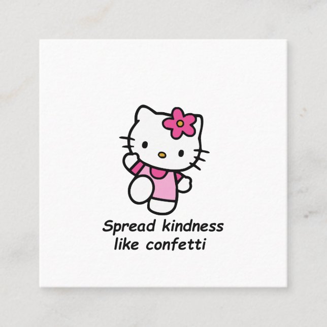 Carte De Visite Carré Spread Kindness Like Confetti (Devant)