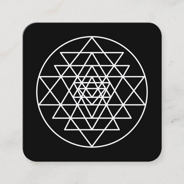 Carte De Visite Carré Sri Yantra (Devant)
