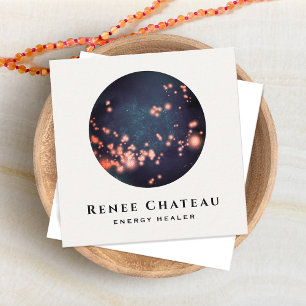 Carte De Visite Carré Stars célestes Energie cosmique Guérisseur Yoga En