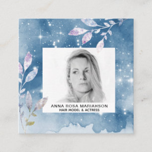 Carte De Visite Carré *~* Stars Chic Popular Hair Model Actrice PHOTO