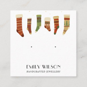 CARTE DE VISITE CARRÉ STOCKS FESTIFS DE NOËL ÉTUDIANT ÉTABLISSEMENT D